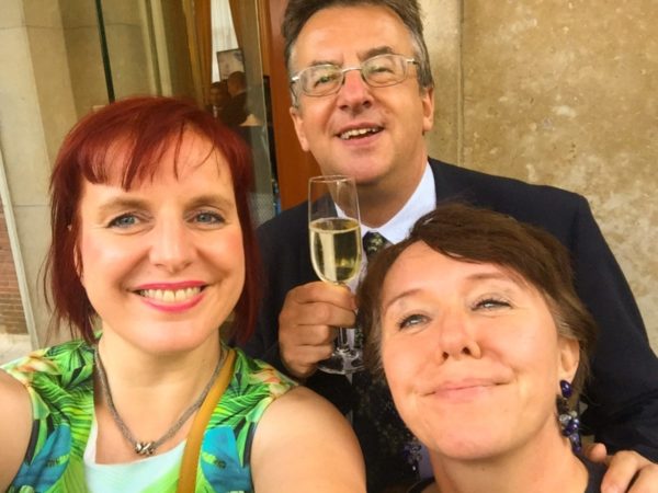 avec Vincent Merk et Bénédicte Bone, colistiers les Pieds sur terre aux Pays-Bas