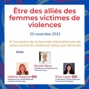 23 novembre à 11h Webinaire : journée mondiale pour l’élimination des violences faites aux femmes.