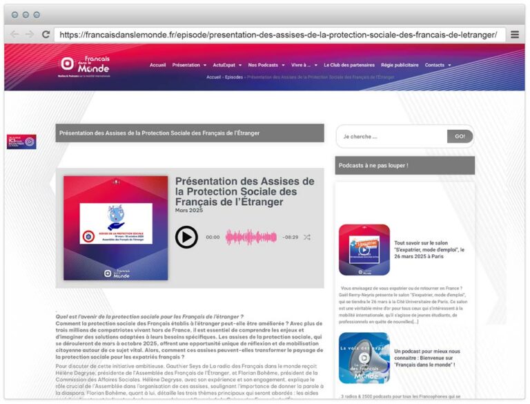 Présentation des Assises de la Protection Sociale des Français de l’Étranger